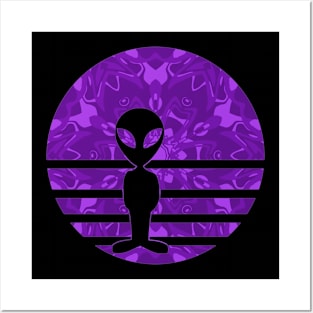 Encounters Kaleidoscope Pattern Intercept Alien Sunset Silhouette Posters and Art